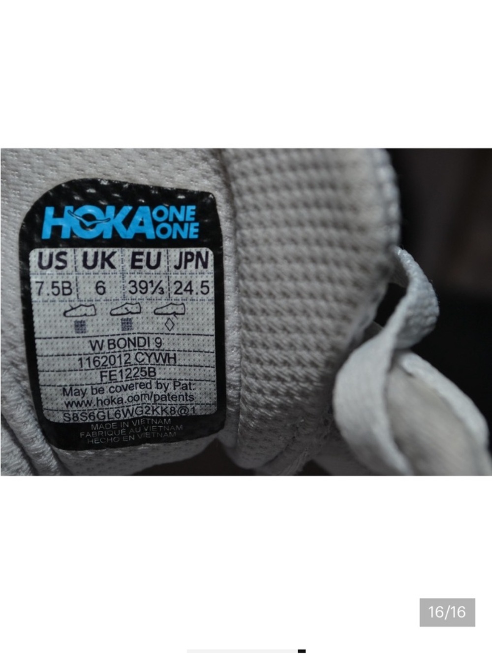 Hoka Women's White Running Shoes with Blue and Purple Sole Accents - Picture 2 of 7